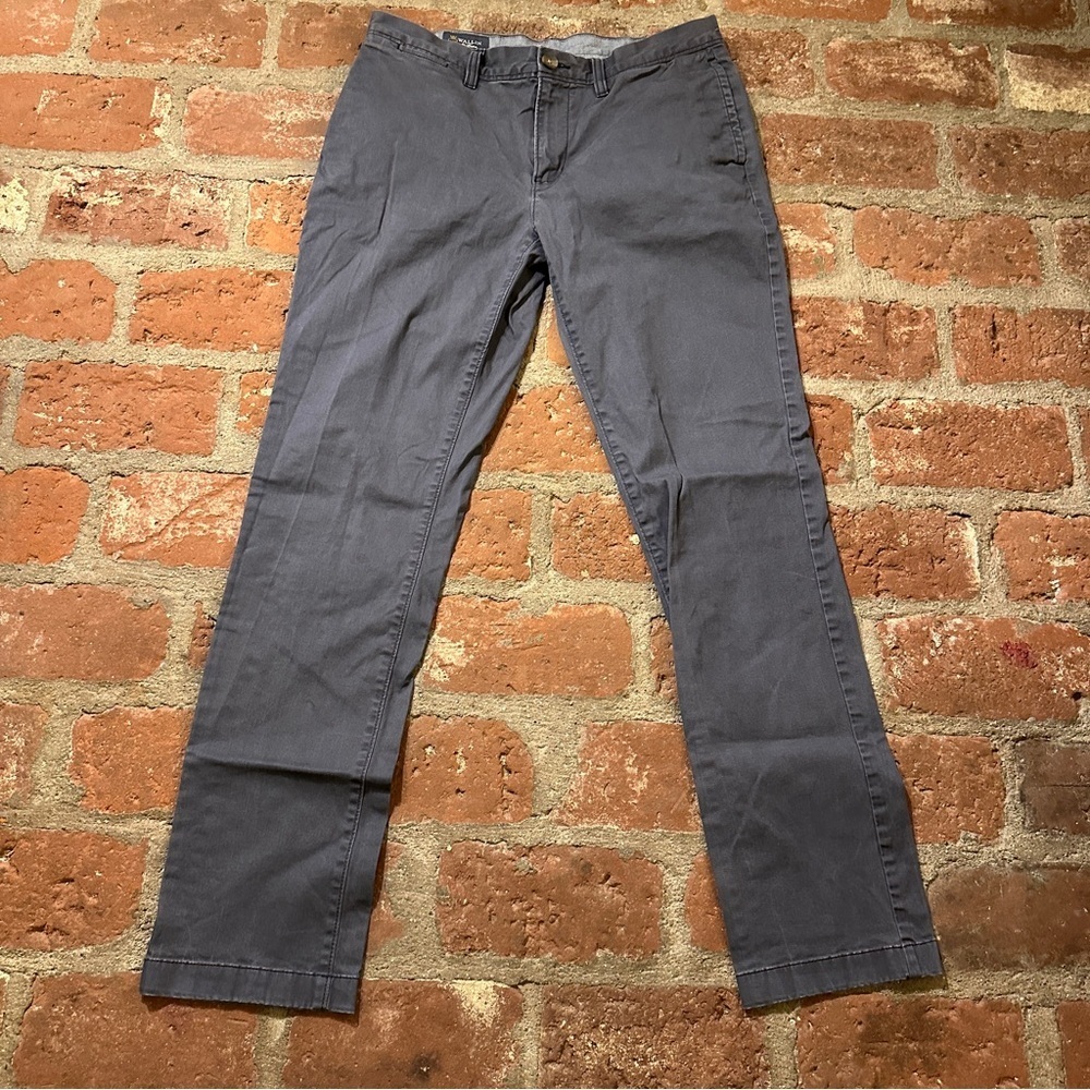 Wallin & Bros Men’s Straight Casual Flat Front Pants Grey 32x32